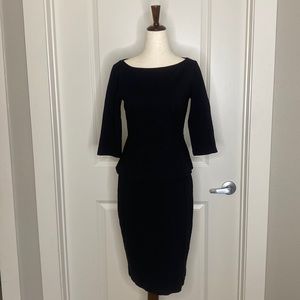 White House Black Market Flocked Dot Skirt Set Sz 2 Top/Sz 4 Skirt